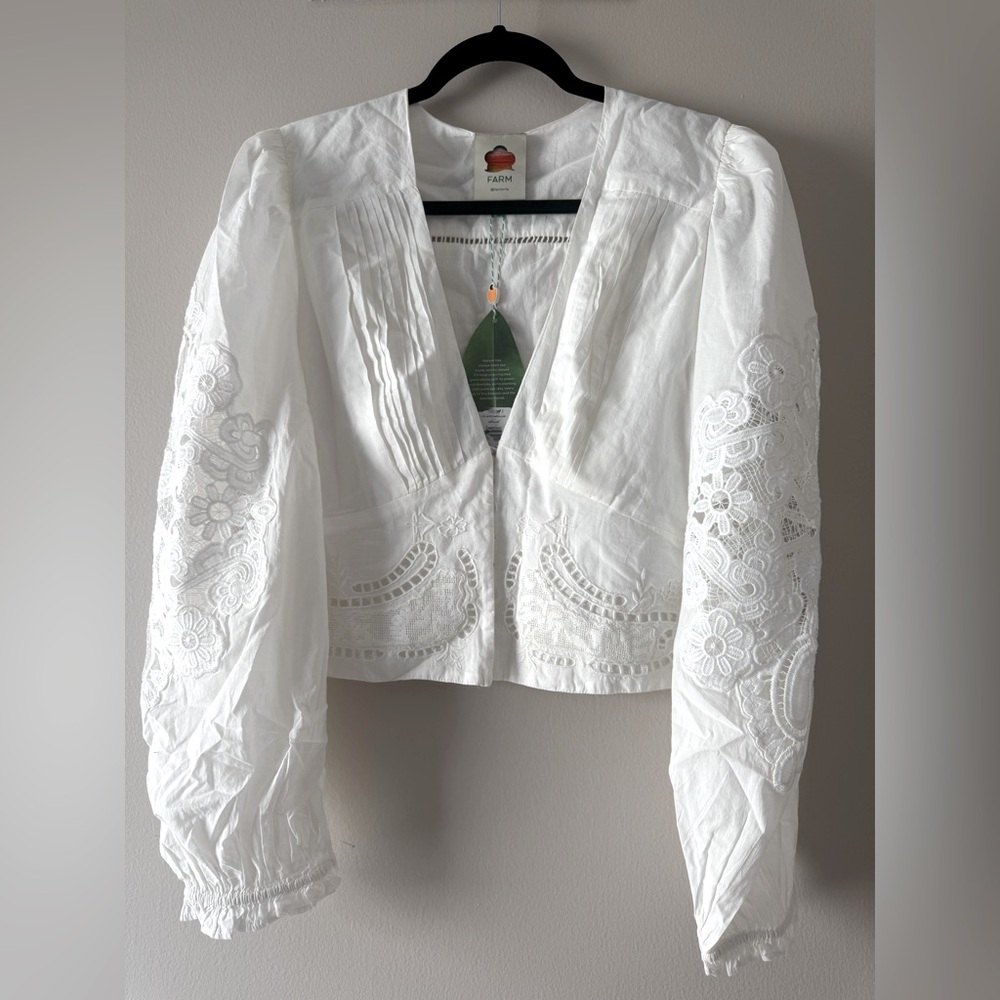 Farm Rio white long sleeve top